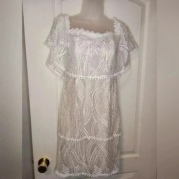 Lulu's Whispering Lace elegant Dreams maxi dress (#840) - Picture 1 of 10